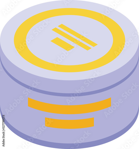 Care cream jar icon isometric vector. Eye patch. Facial lady
