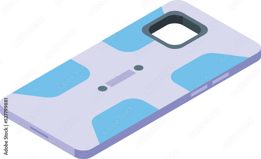Modern case icon isometric vector. Smartphone cover. Mobile accessory Modern case icon isometric vector. Smartphone cover. Mobile accessory