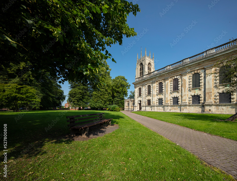 Obraz premium Gainsborough, Lincolnshire UK, June 2020, view of All Saints Church Gainsborough