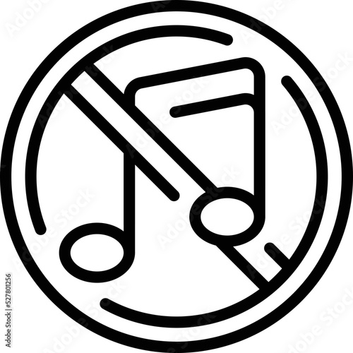 No music icon outline vector. School education. Learning study