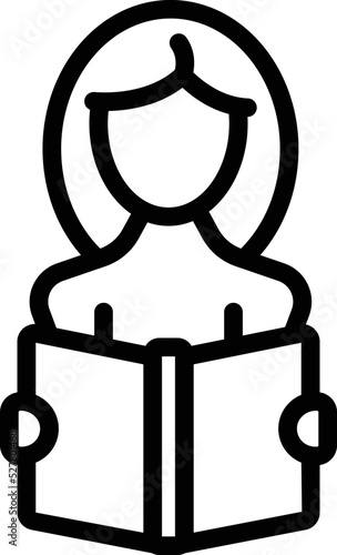 Learning disability icon outline vector. School education. Child classroom
