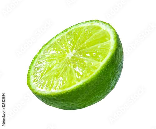 Slice of lime isolated on transparent png © sommai