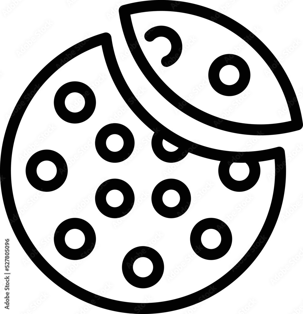 Obraz premium Sweet vanilla icon outline vector. Cake shape. Sugar food