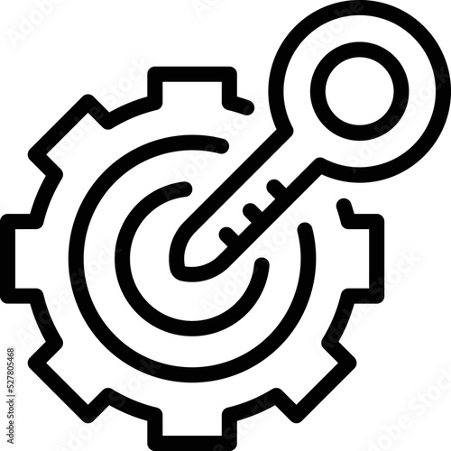 Success key icon outline vector. Idea startup. Creative finance