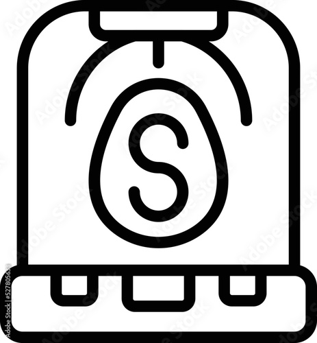 Money incubator icon outline vector. Startup idea. Finance service