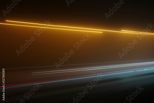 light trails on a highway