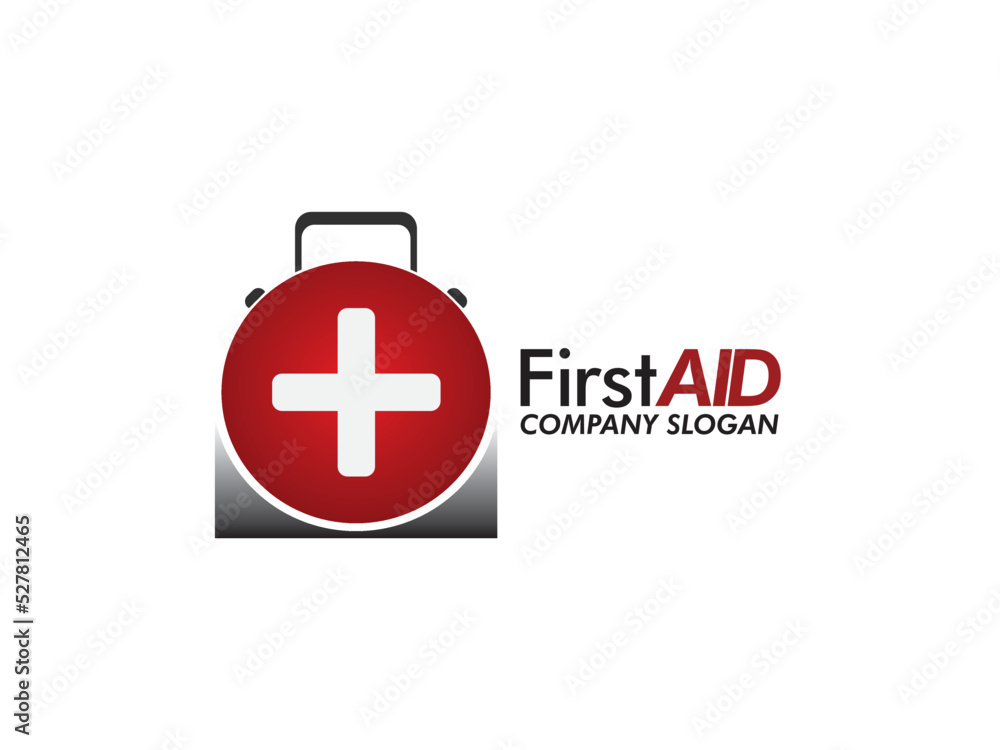 first aid kit logo design template for a medical company Stock Vector Adobe Stock