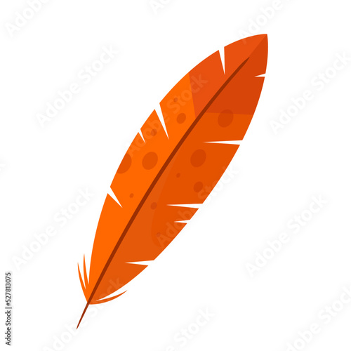 feather icon flat vector illustration clipart