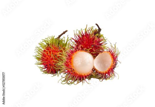 rambutan sweet delicious fruit isolated on white background
