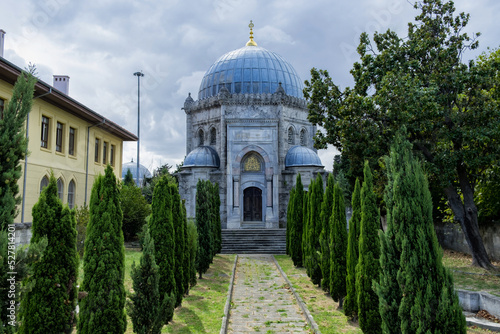 Istanbul, Turkey-September 6,2021: The tomb of Sultan fifth Mehmed Reshad