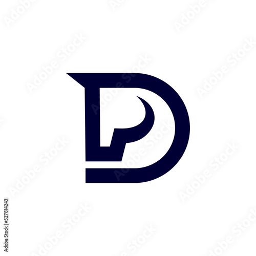Free Download Letter D Combination With Horse,Elegant Minimalist Line art Style Logo Design - GFXLoad