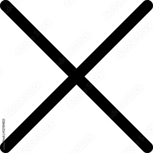 x cross close square icon vector image or sign