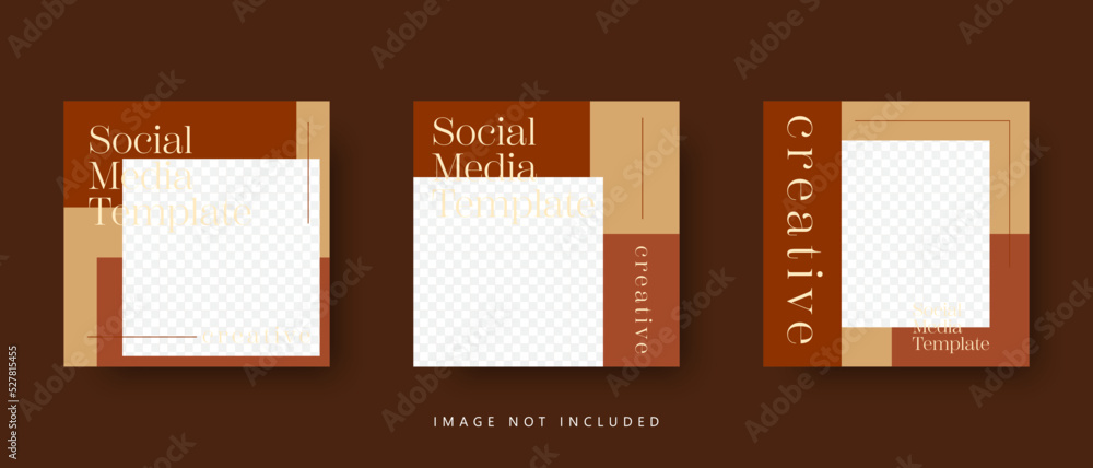Social media template. Trendy editable social media post template. Social media square banner template for business promotion