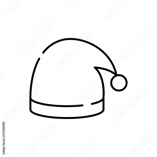 Şablon loqo, ikon və şəxsiyyət vektor dizaynları üçün Santa papaq piktoqramı.