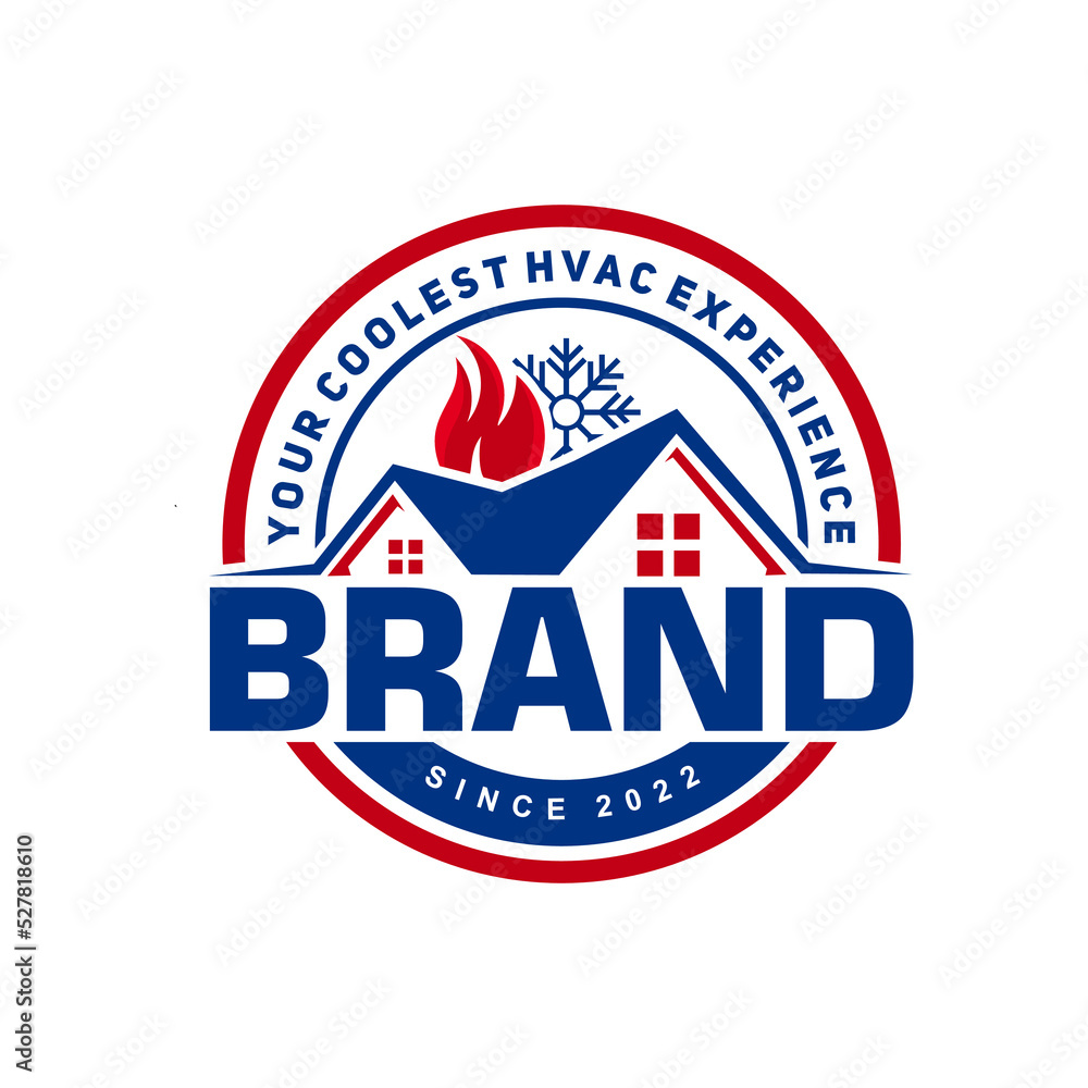 hvac  service logo template design