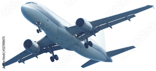 Passenger air plane on blue sky
