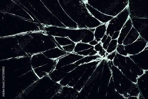 Broken glass on black background © Igor Kapustin
