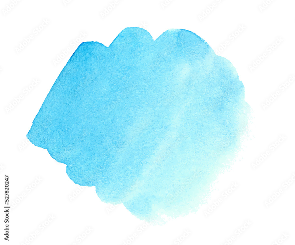 Blue abstract watercolor spot for text or logo	