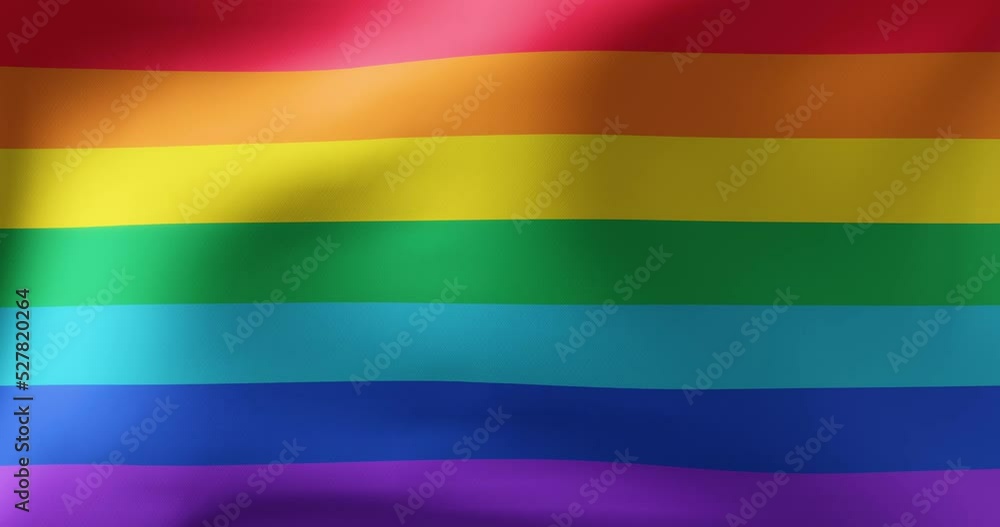 LGBT flag with rainbow is fluttering in the wind - looped 4k video LGBT flag with rainbow is fluttering in the wind - looped 4k video