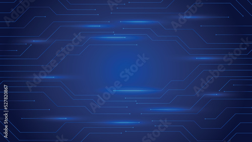 Vector Blue Glowing Circuit Background