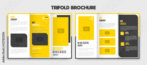 creative editable trifold brochure template design vector