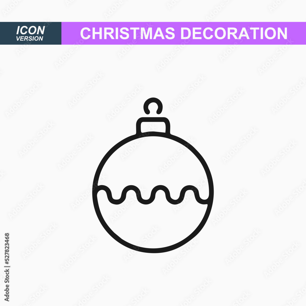 Obraz premium Christmas decoration icon or logo isolated sign symbol vector illustration