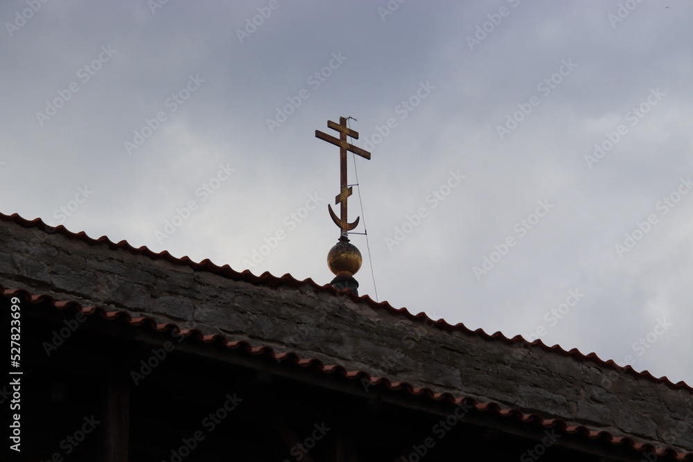 the roof of the temple