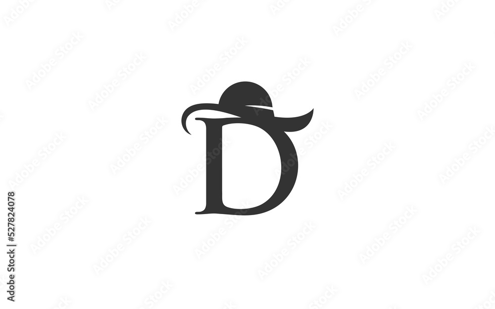 D logo fashion company. text identity template vector illustration for your brand. D logo fashion company. text identity template vector illustration for your brand.