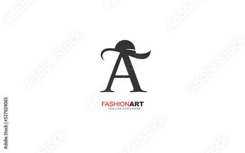 A LETTER logo fashion company. text identity template vector illustration for your brand.