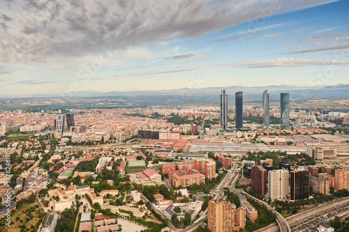 Aerial view of the city of Madrid