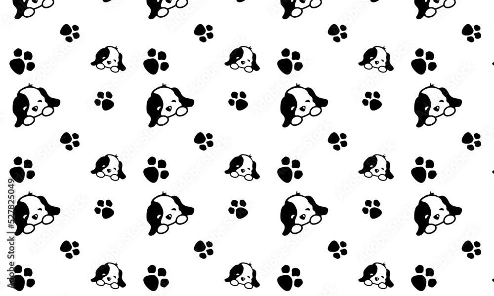 Seamless pattern of paw vector foot trail print. Dog, puppy silhouette animal diagonal tracks for t-shirts, backgrounds, patterns, websites, showcases design, greeting cards, child prints Seamless pattern of paw vector foot trail print. Dog, puppy silhouette animal diagonal tracks for t-shirts, backgrounds, patterns, websites, showcases design, greeting cards, child prints