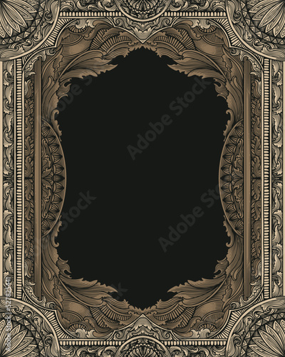 Vintage heraldic frame with classic ornament
