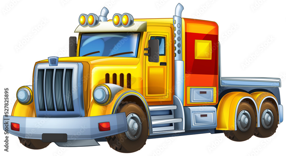 Naklejka premium cartoon industry truck isolated illustration for children
