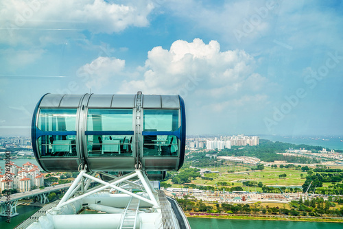 Canvas Print Vew from the Top of the Singapore Flyer