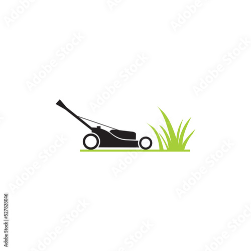 lawn mower logo vector Template