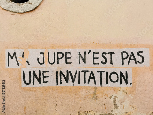 Obraz na plátne Ma jupe n'est pas une invitation