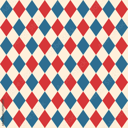 Circus carnival halloween retro vintage dominoes seamless pattern.