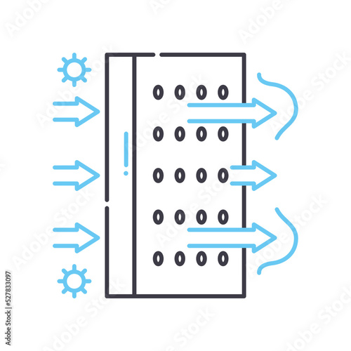 air purfier line icon, outline symbol, vector illustration, concept sign