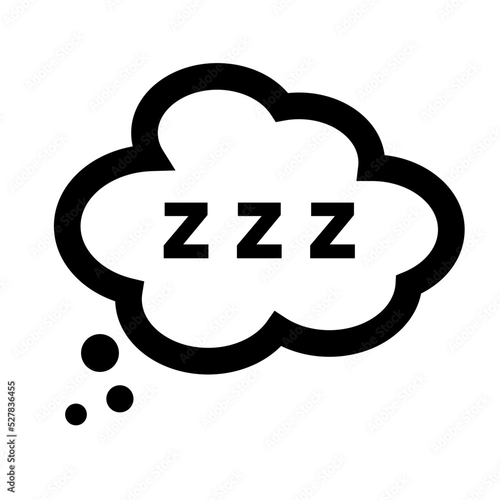 zzz balloon icon. Cloud like balloon. Sleep and snoring. Vector. zzz balloon icon. Cloud like balloon. Sleep and snoring. Vector.