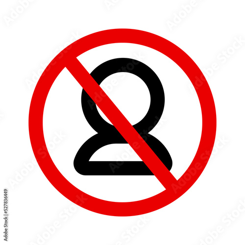 User block icon. User ban icon. Vector.