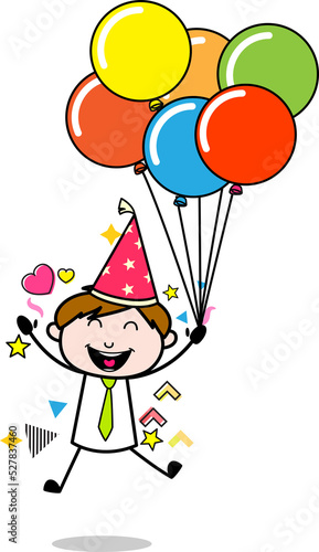 kids playing with balloons