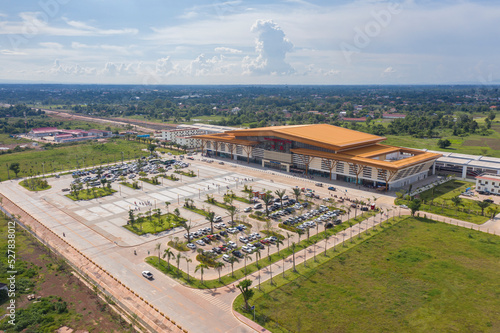 Vientiane Capital, Laos 24 June 2022: A new medium-speed railway station from the Lao-China project. Ready to launch new solutions for passengers in northern Laos and China