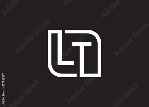 Plakat w ramie Modern abstract letter LT logo. logo icon