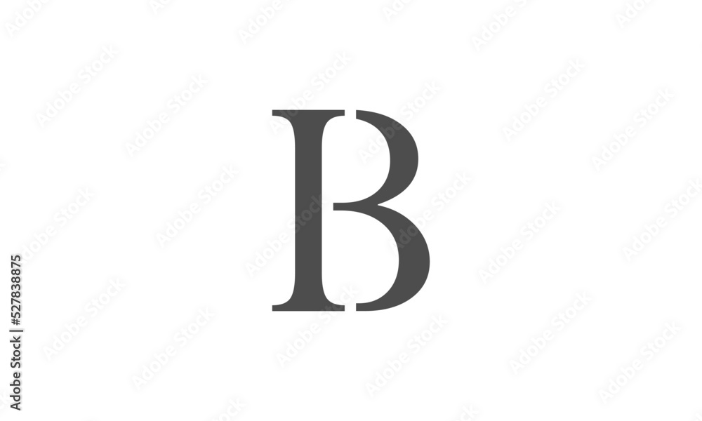 Abstract letter B, IB logo design template. Impossible creative sign. Vector icon Abstract letter B, IB logo design template. Impossible creative sign. Vector icon
