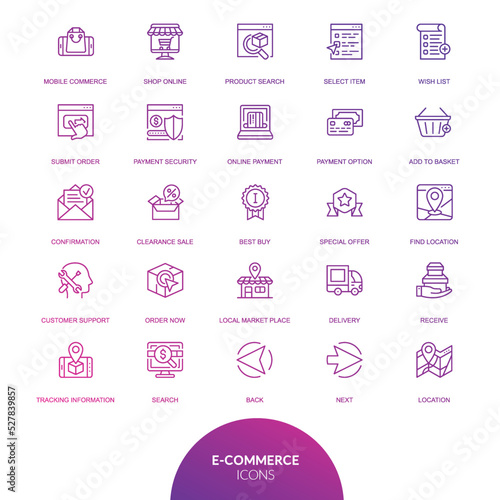 Purple color vector ICON for Business and Learning Education and Fincance photo