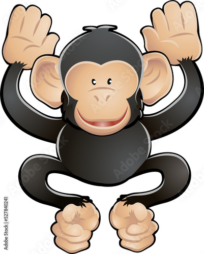 Cute Chimp Vector Illustration