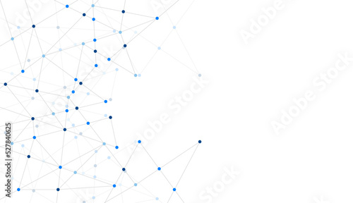Abstract polygon network connected dots and lines background template. Technology linked global system graphic vector.	