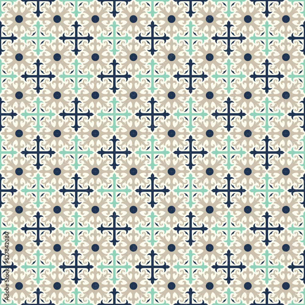 Decorative damask seamless pattern, tile pattern design