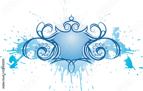Grunge Shield design element