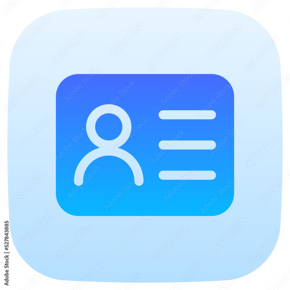 id card flat gradient icon id card flat gradient icon